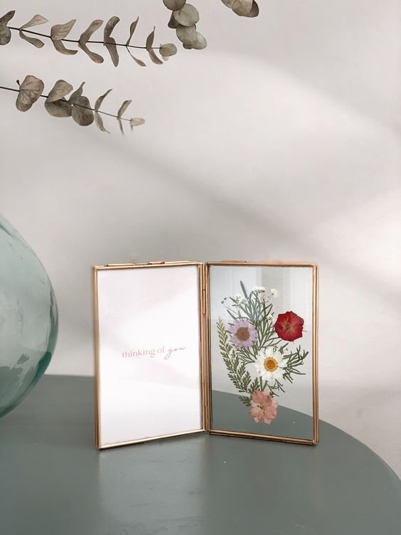 Cadre Décoratif Pour Spécimens - Boîte En Bois 15x10x4,7 Cm - Pour Fleurs Séchées, Photos